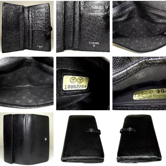 Authentic CHANEL Black Leather continental Wallet - Picture 8 of 8